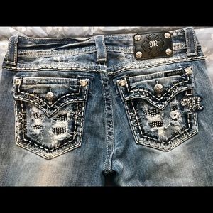 Miss Me Embellished Mid-Rise Boot Cut Jeans 30x37